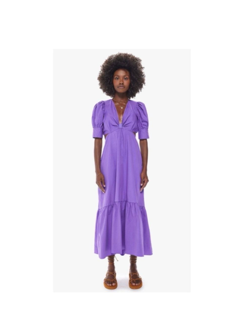 XiRENA Alexi Cut Out Tiered Cotton Maxi Dress